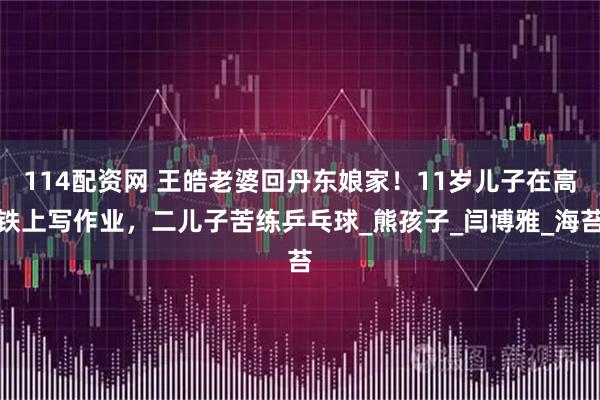 114配资网 王皓老婆回丹东娘家！11岁儿子在高铁上写作业，二儿子苦练乒乓球_熊孩子_闫博雅_海苔